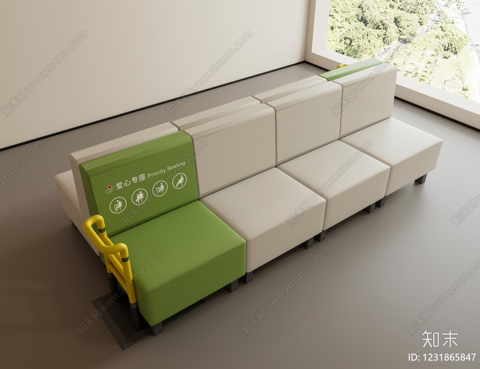 现代简约多人沙发3D模型下载【ID:1231865847】