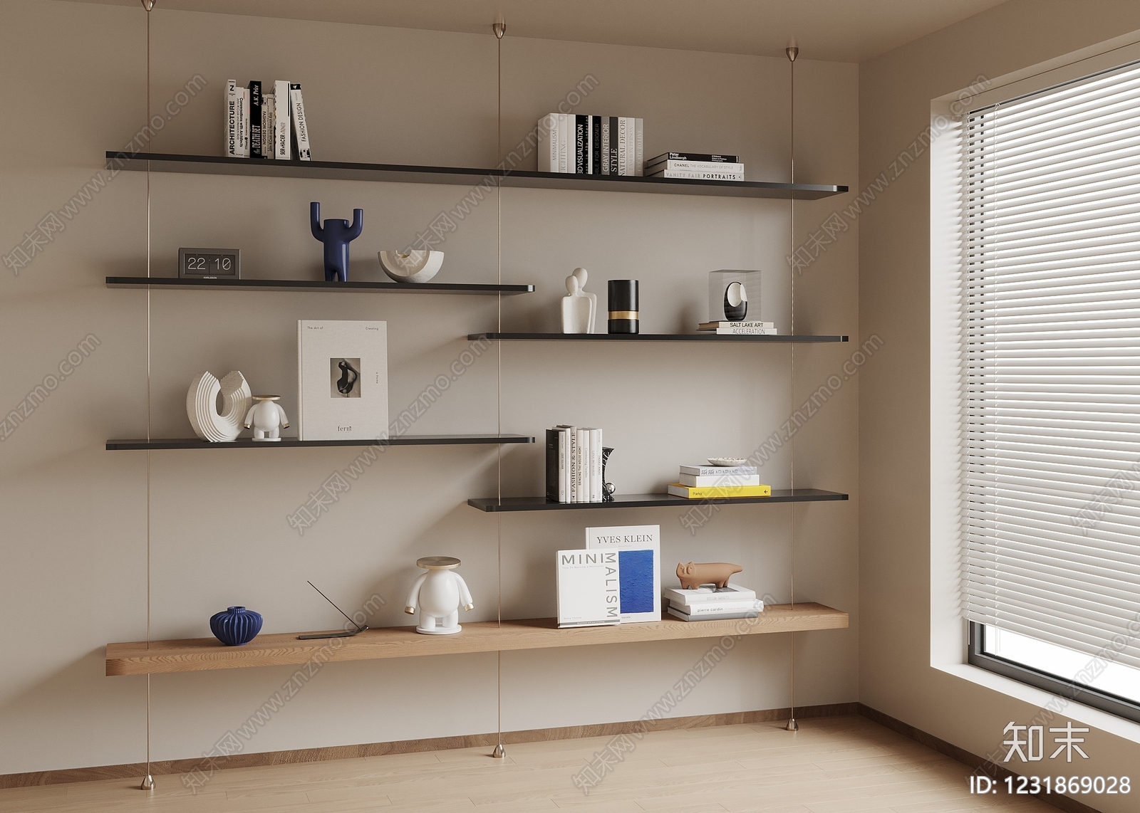 现代简约置物架3D模型下载【ID:1231869028】