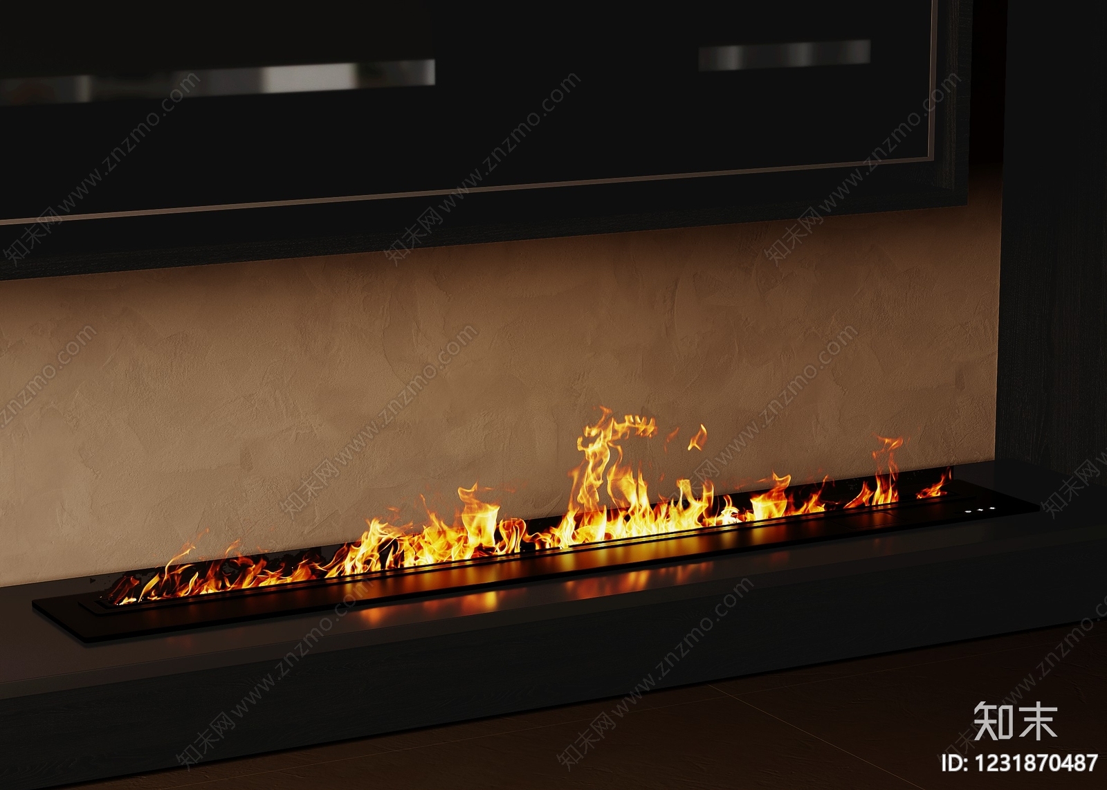 现代简约壁炉3D模型下载【ID:1231870487】