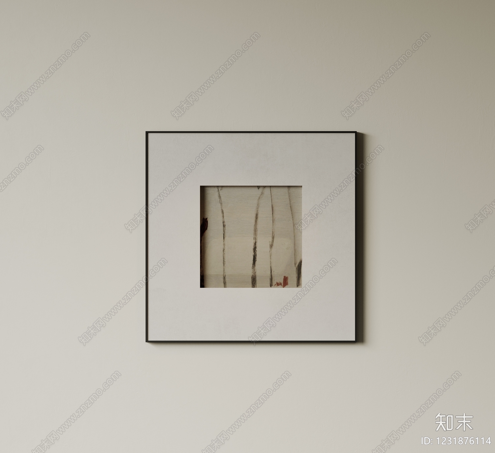 侘寂抽象挂画3D模型下载【ID:1231876114】