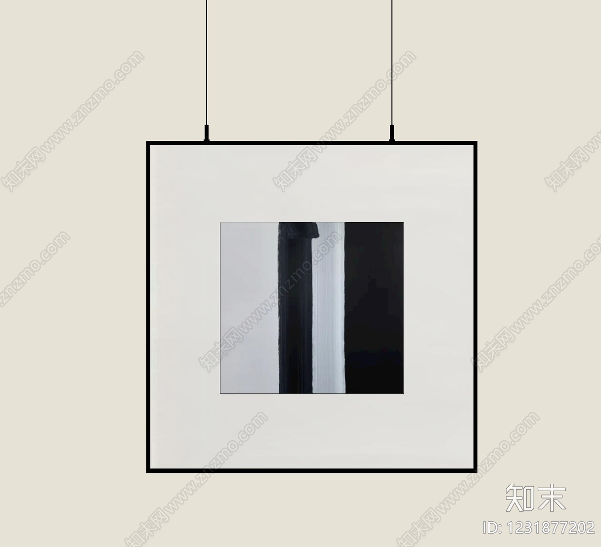 极简抽象画SU模型下载【ID:1231877202】