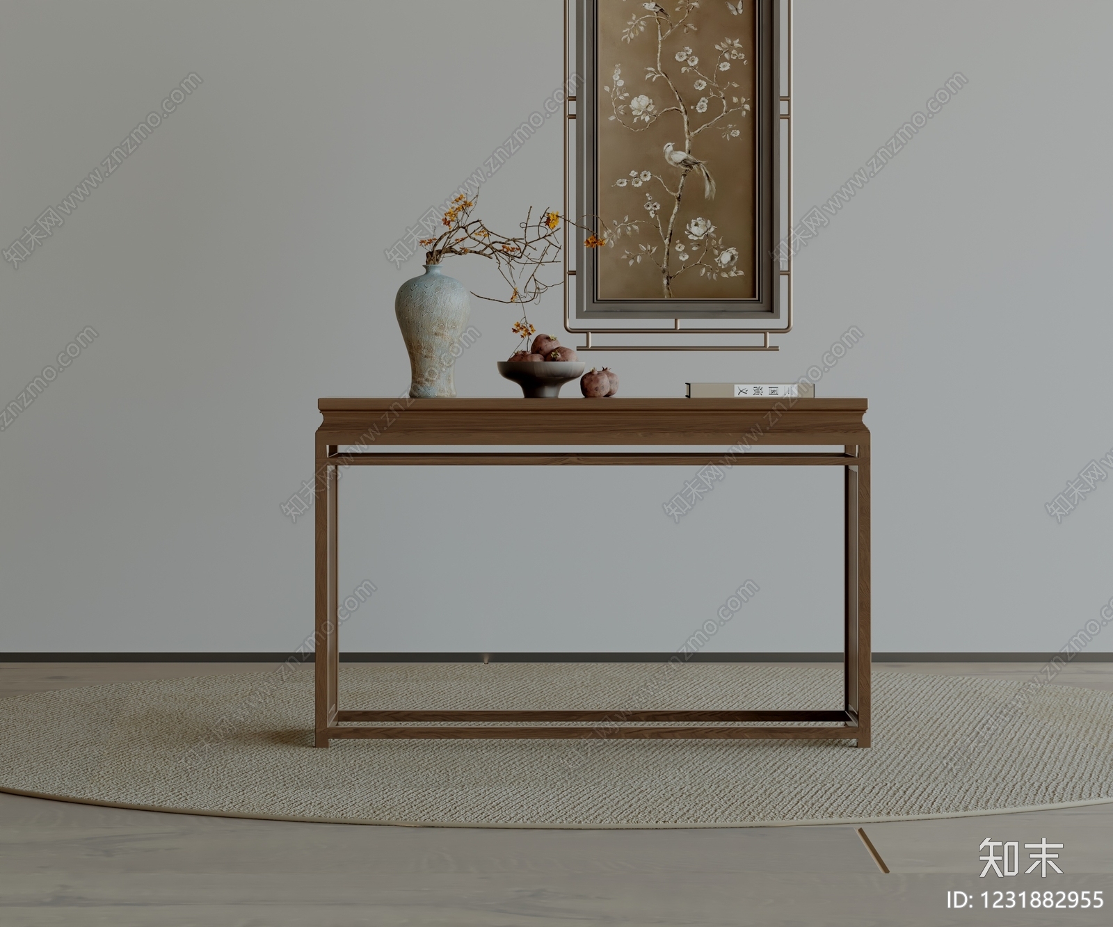 新中式条案3D模型下载【ID:1231882955】