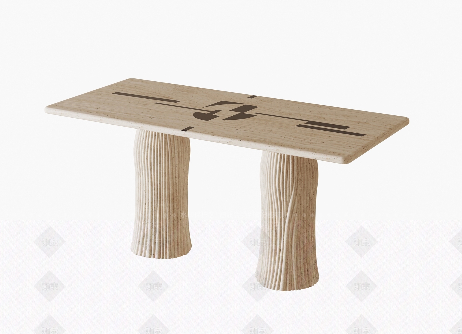 侘寂餐桌3D模型下载【ID:1231887075】