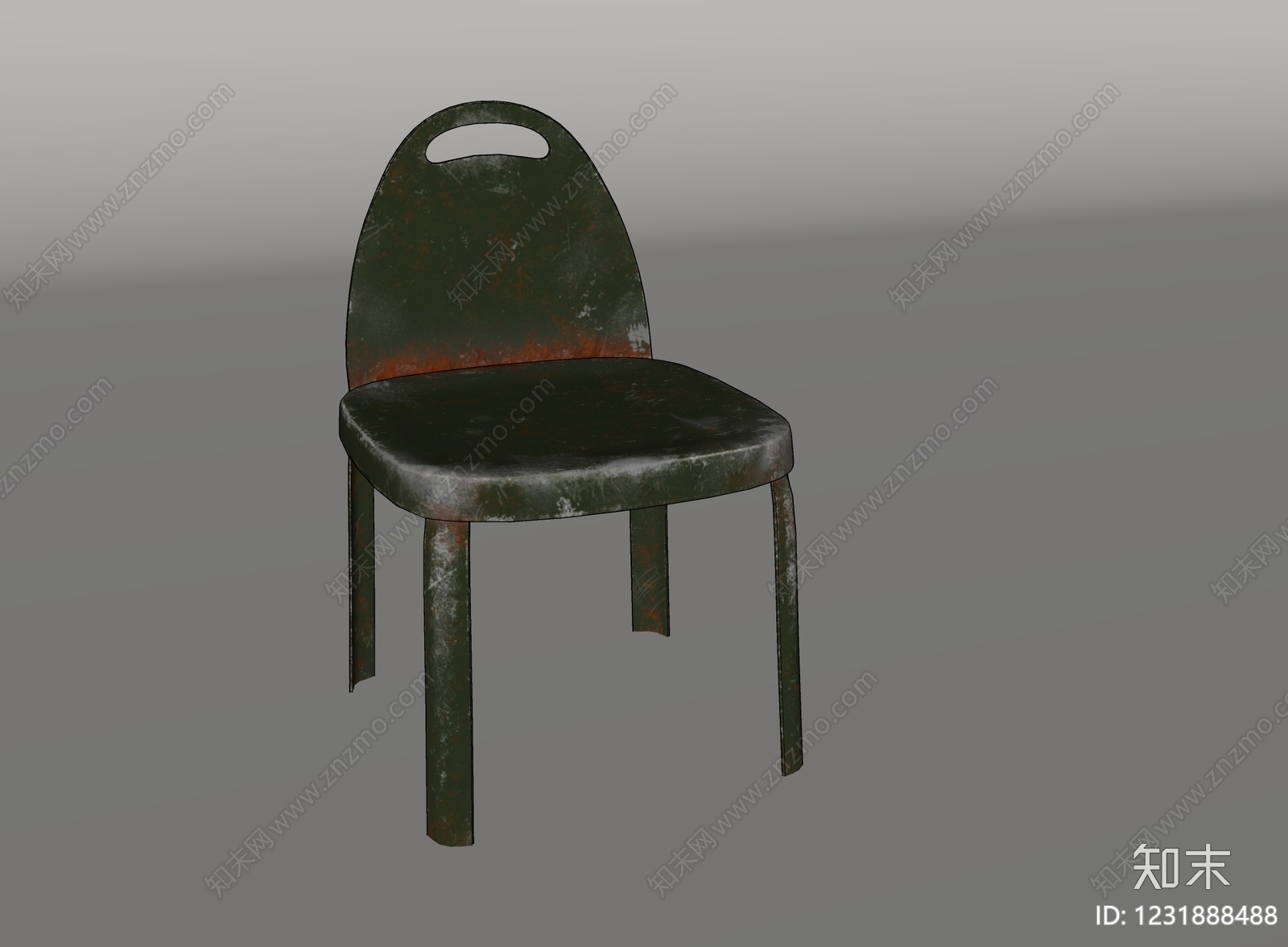 复古工业风餐椅SU模型下载【ID:1231888488】