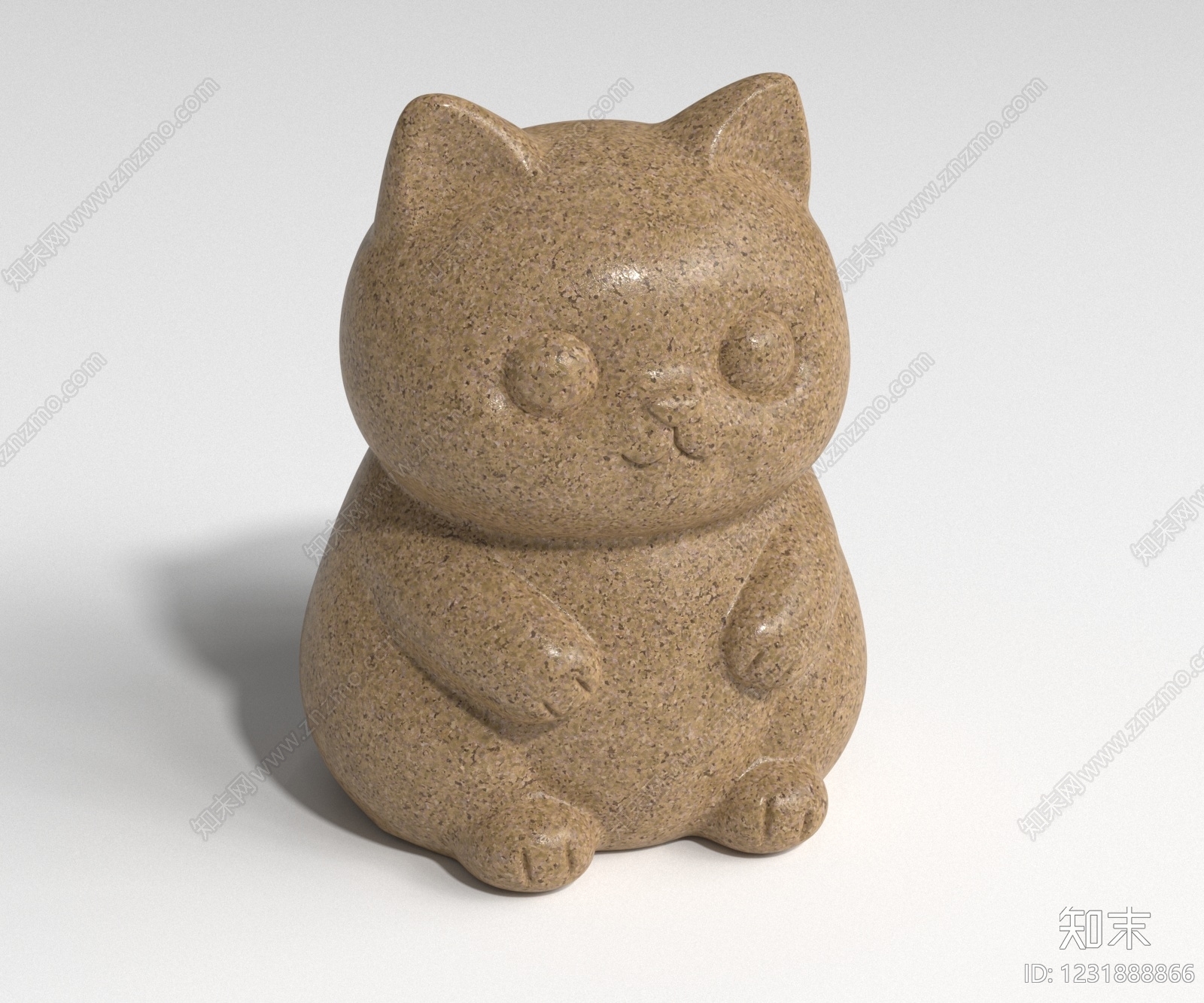 侘寂雕塑摆件3D模型下载【ID:1231888866】