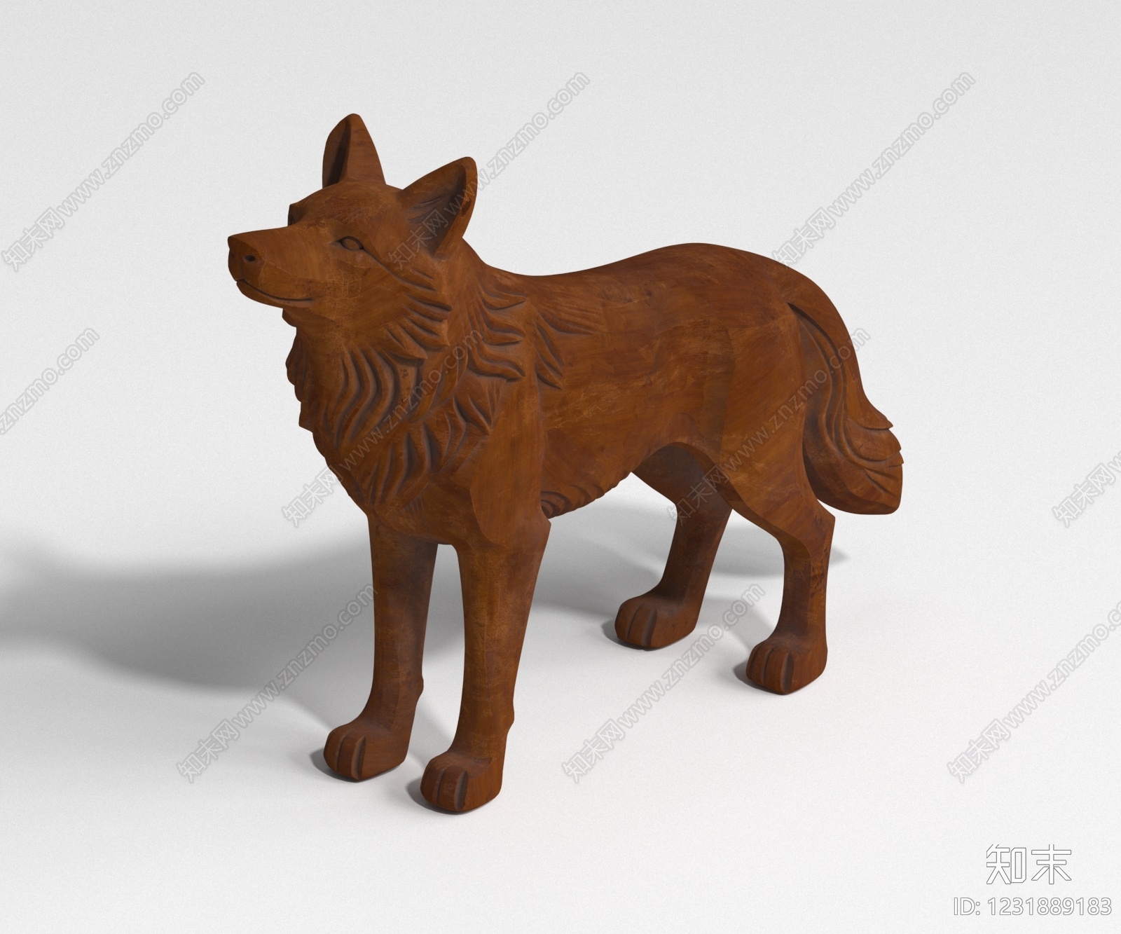 中式雕塑摆件3D模型下载【ID:1231889183】