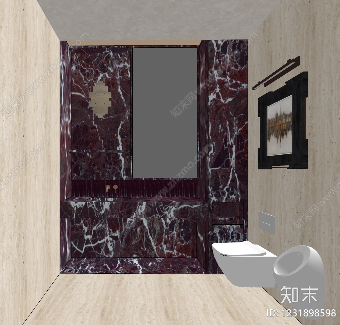 轻奢卫生间SU模型下载【ID:1231898598】