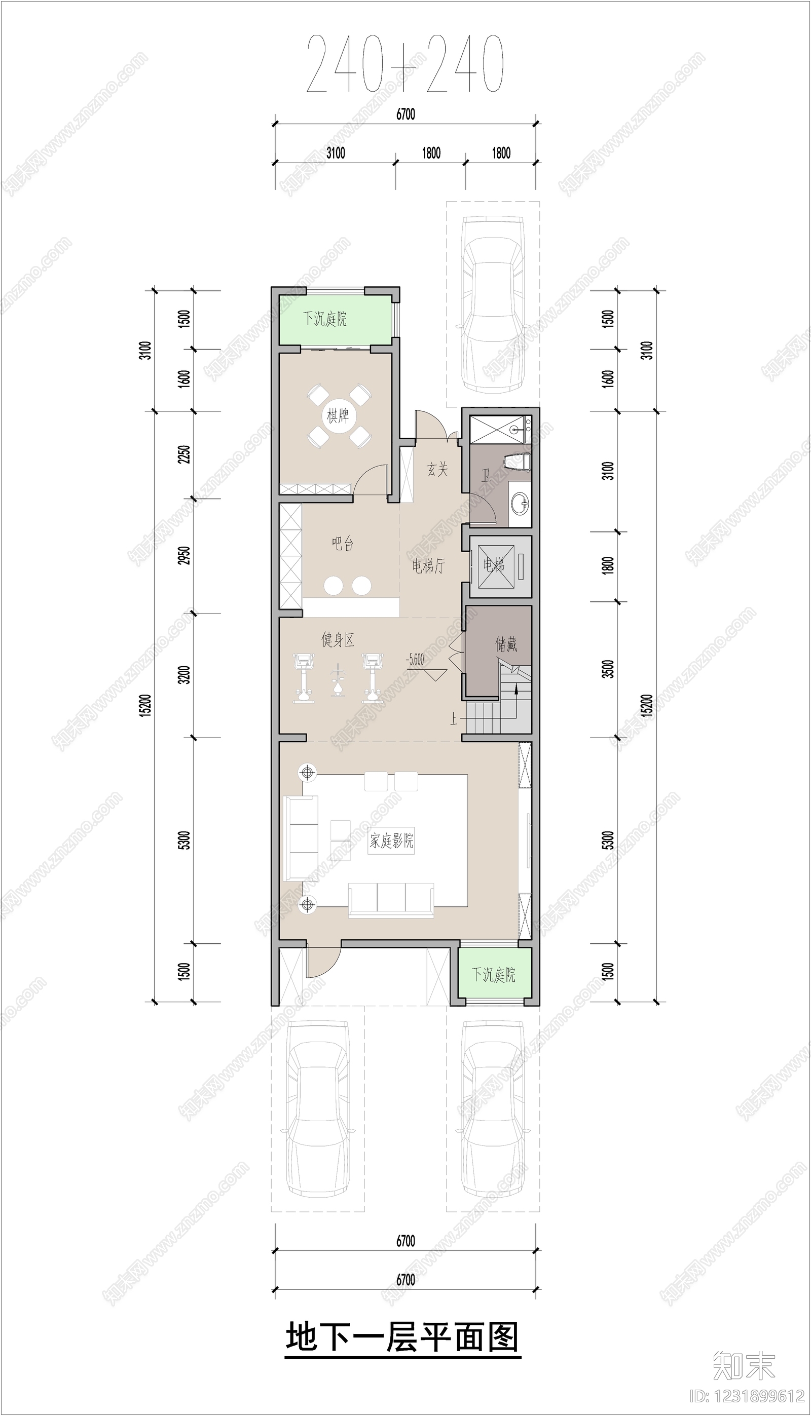 别墅建筑cad施工图下载【ID:1231899612】