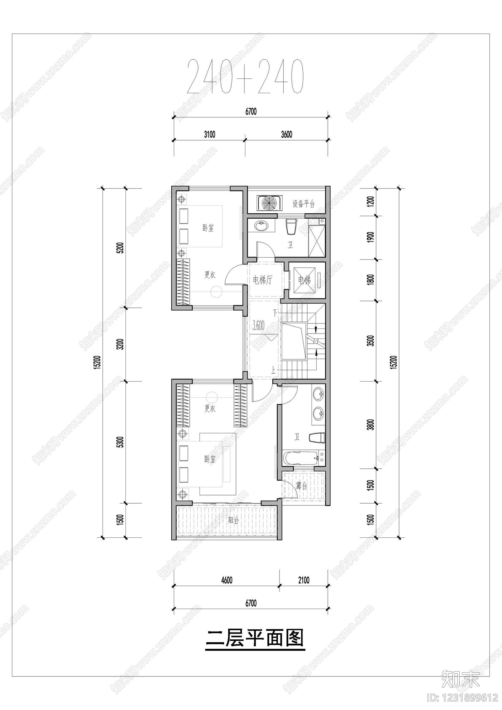 别墅建筑cad施工图下载【ID:1231899612】