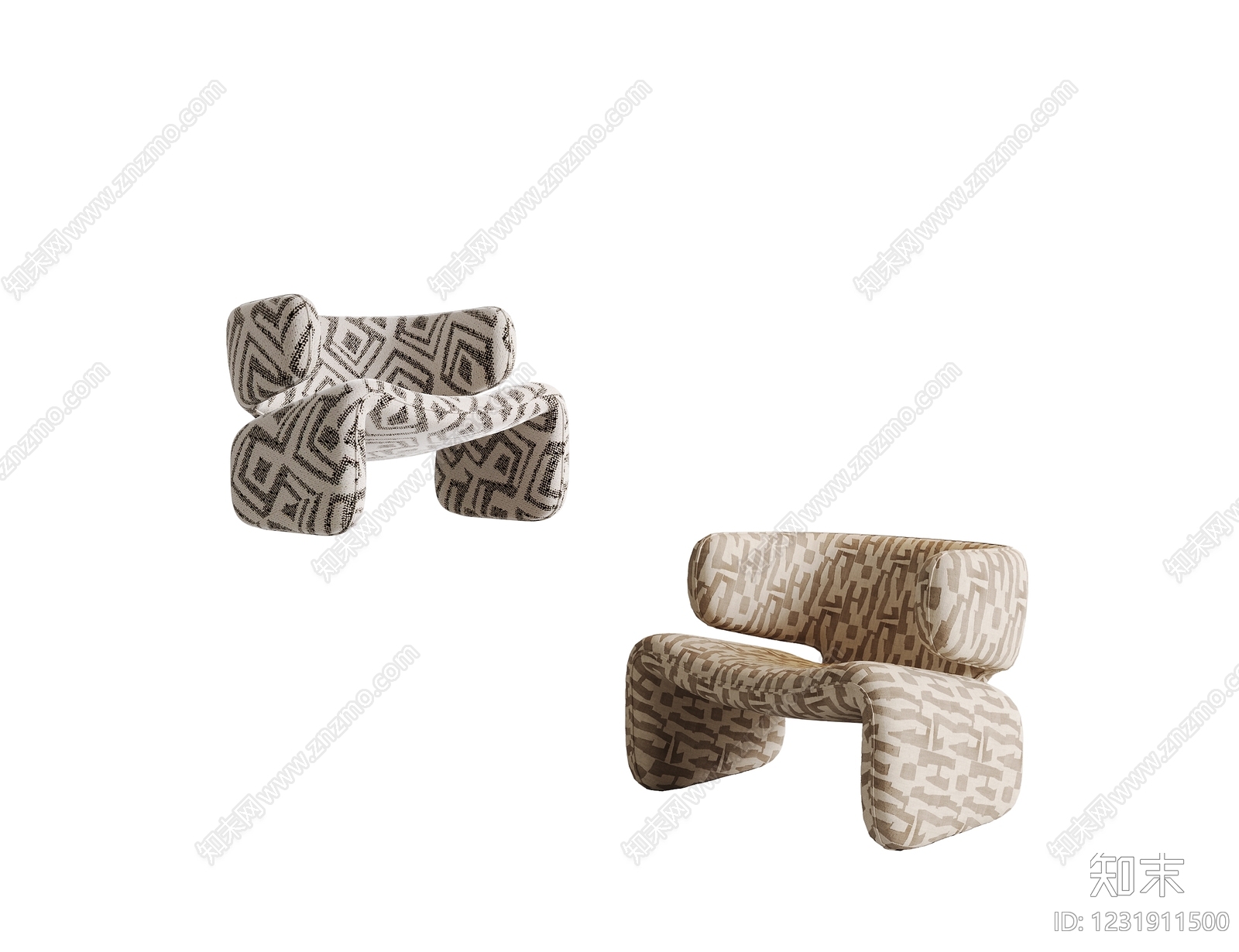 现代休闲椅SU模型下载【ID:1231911500】