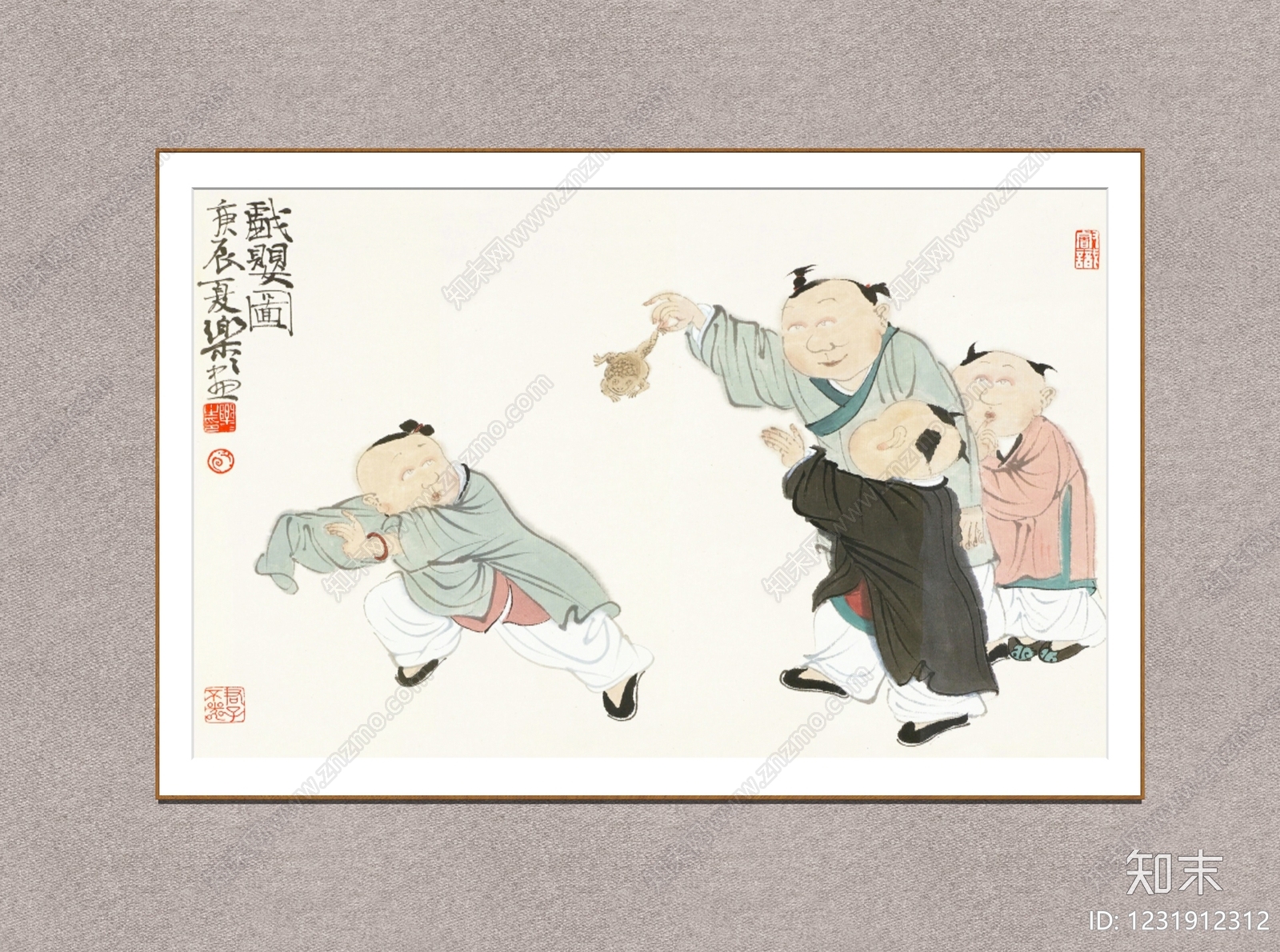 新中式挂画SU模型下载【ID:1231912312】
