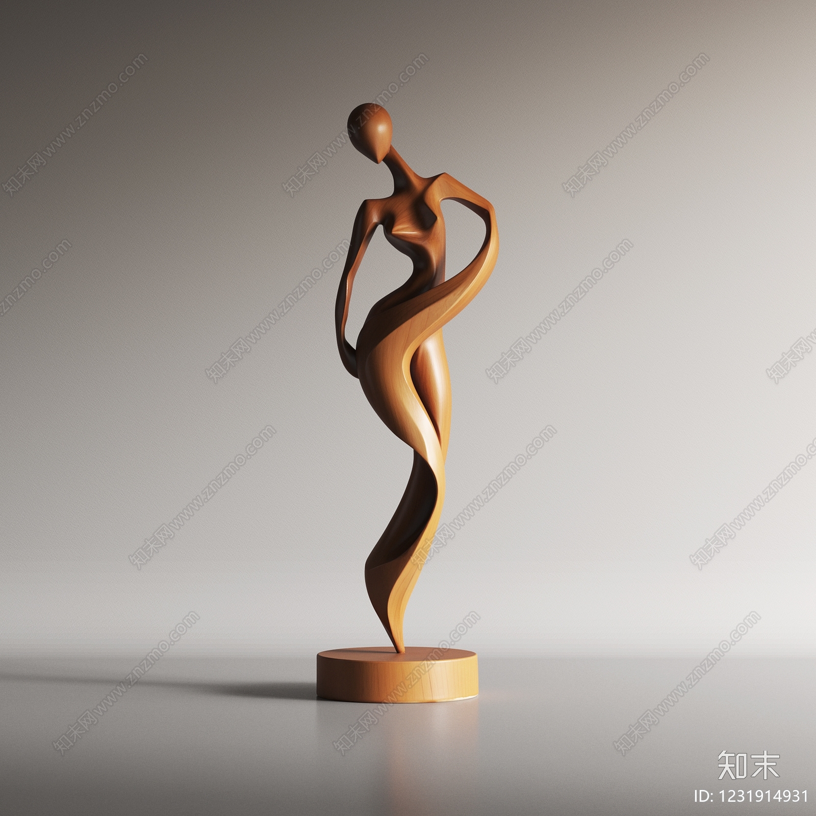 极简雕塑摆件3D模型下载【ID:1231914931】