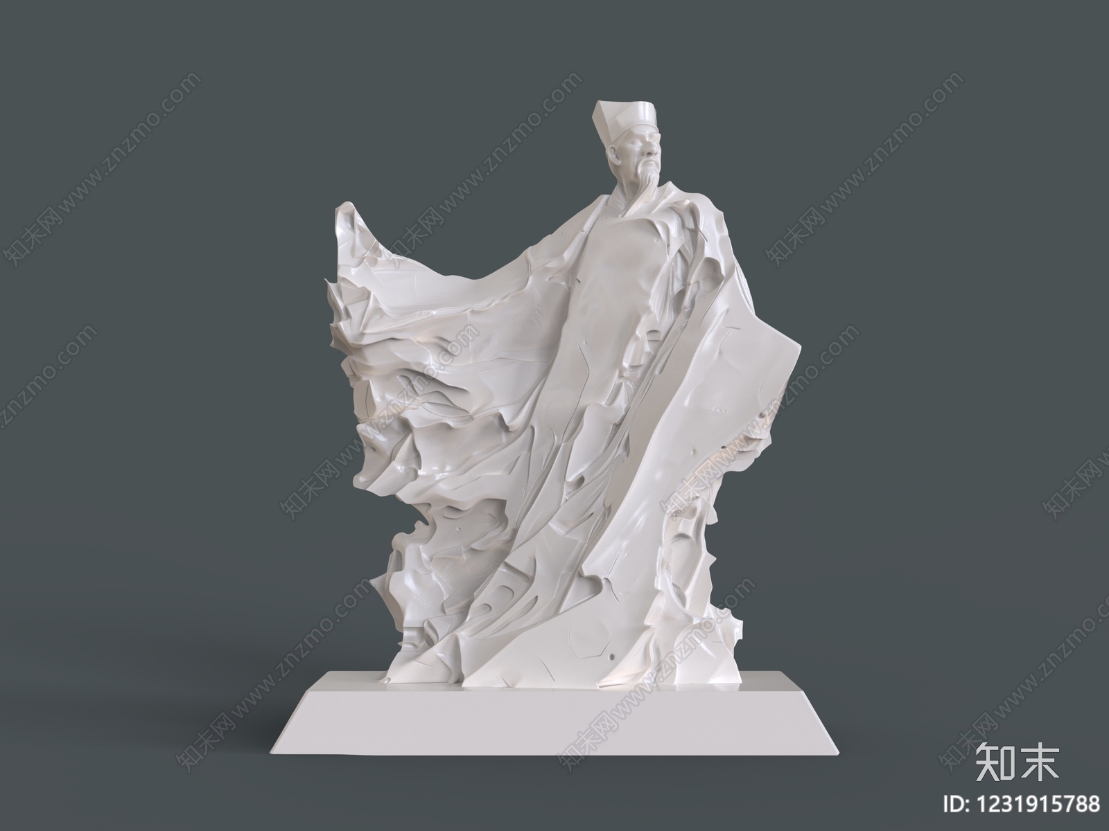 新中式雕塑摆件3D模型下载【ID:1231915788】