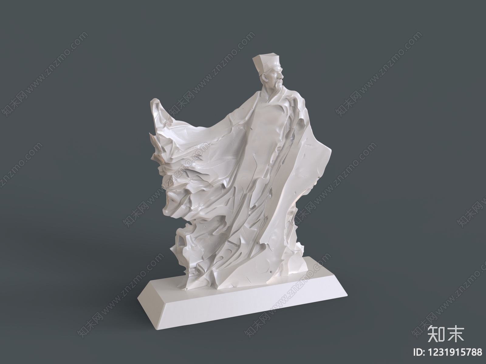 新中式雕塑摆件3D模型下载【ID:1231915788】