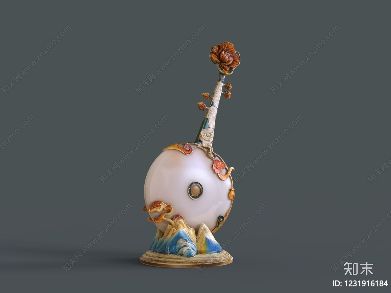 雕塑摆件SU模型下载【ID:1231916184】