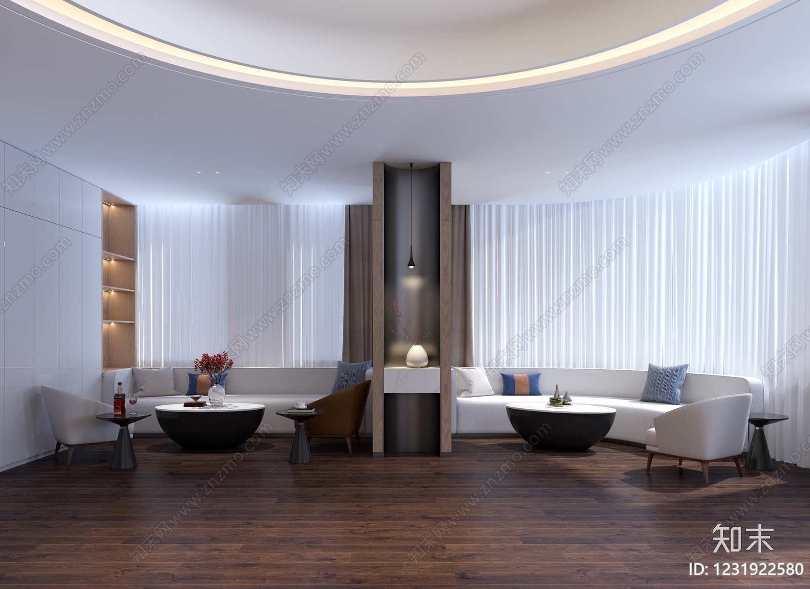 新中式包厢3D模型下载【ID:1231922580】