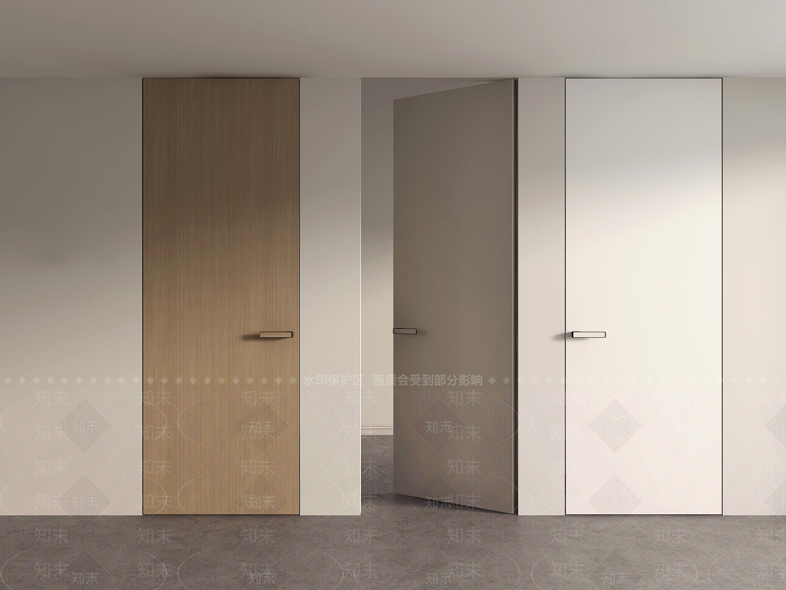 极简单开门3D模型下载【ID:1231923887】