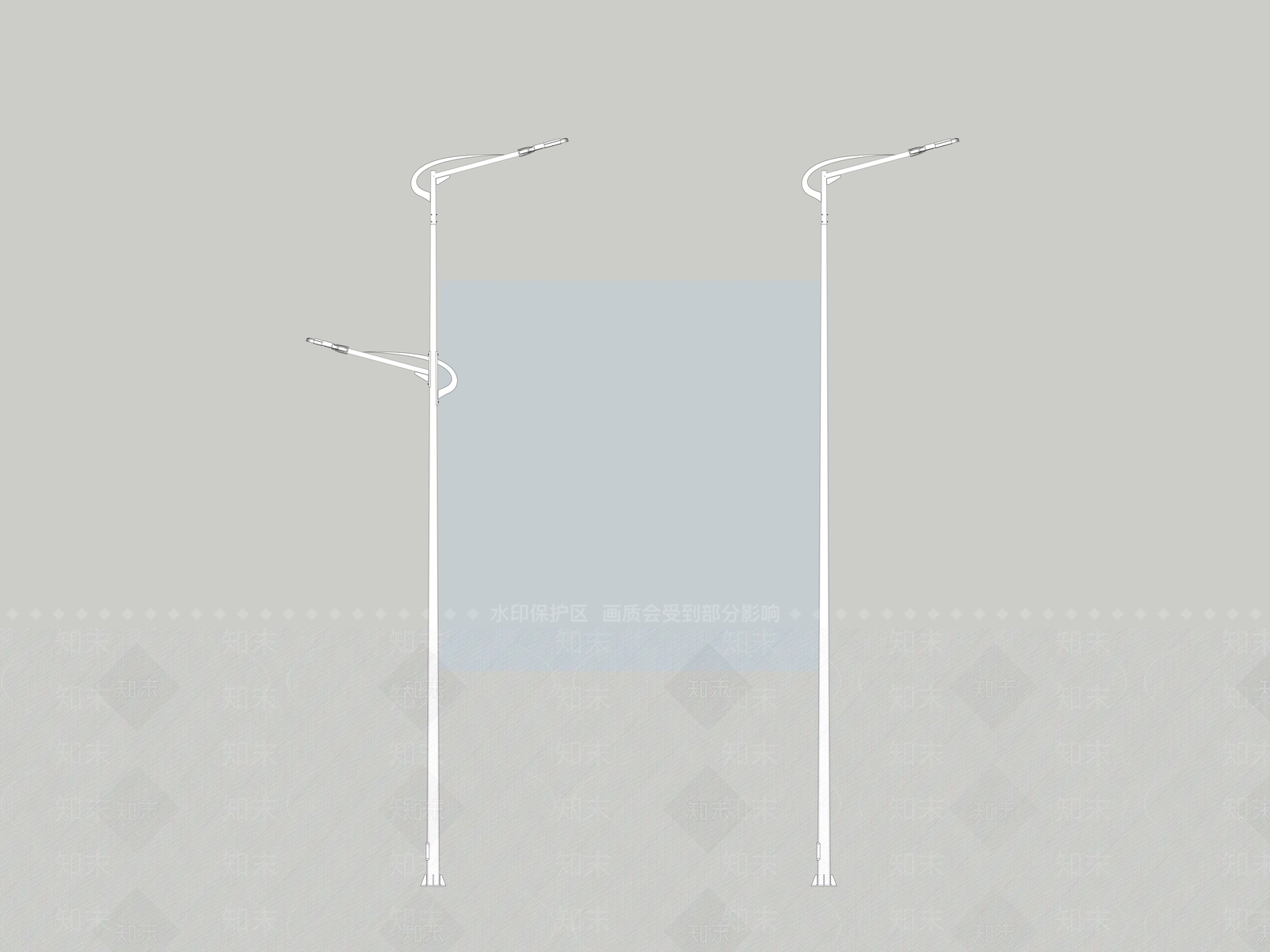 现代景观灯SU模型下载【ID:1231924020】