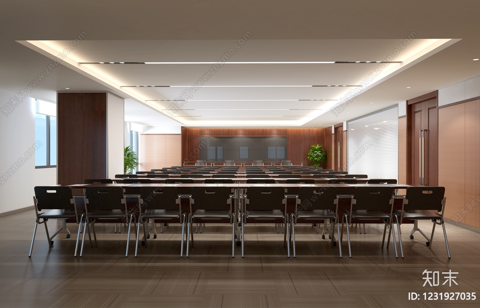 现代简约会议室3D模型下载【ID:1231927035】