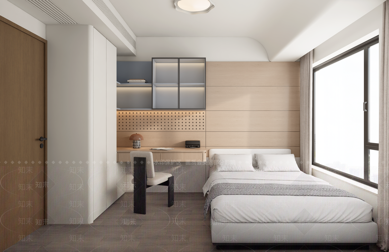原木风通用儿童房SU模型下载【ID:1231929338】