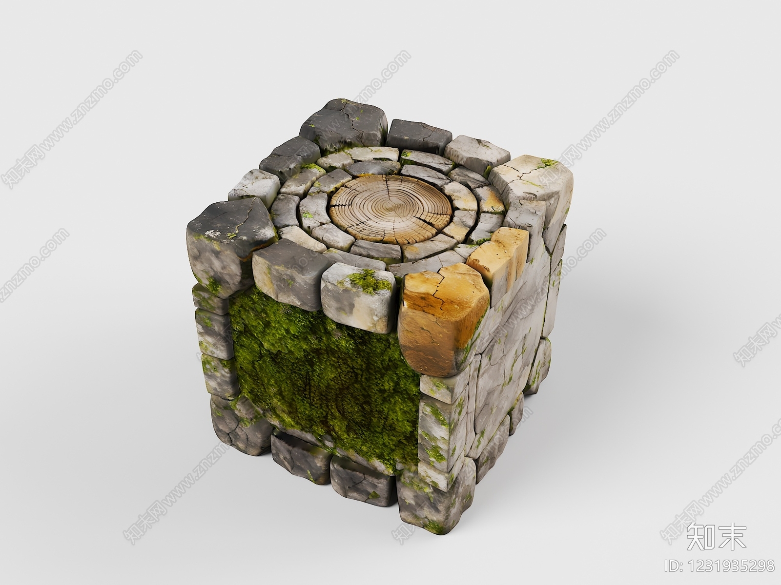 侘寂石头3D模型下载【ID:1231935298】