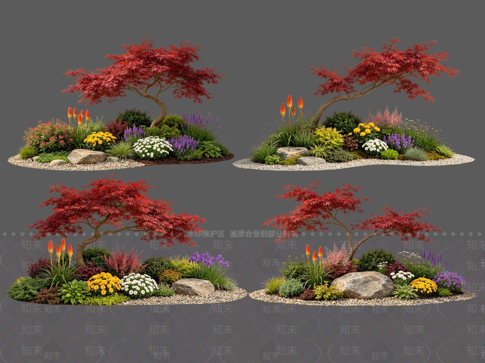 日式花境SU模型下载【ID:1231943692】