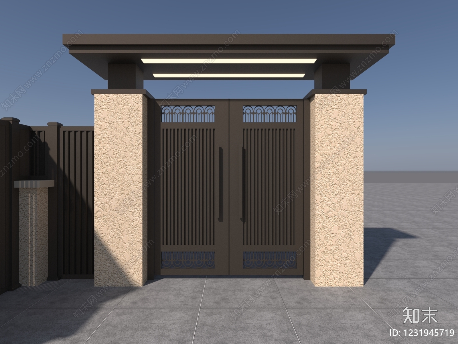 现代双开门3D模型下载【ID:1231945719】