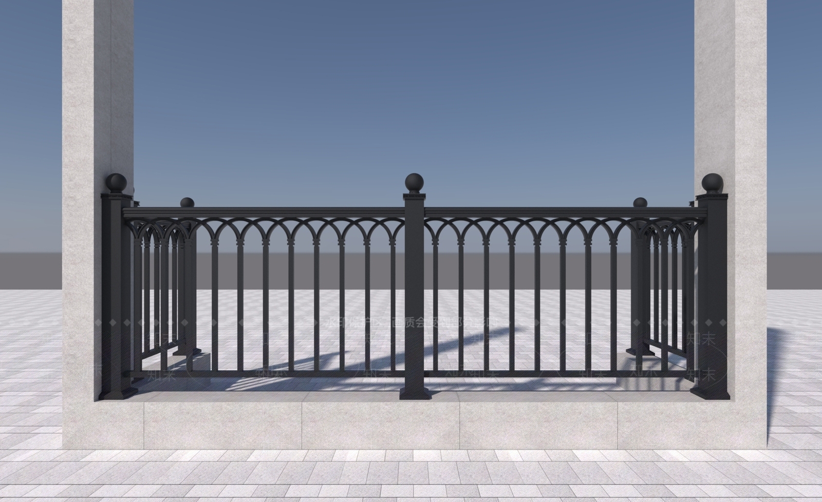 欧式栏杆3D模型下载【ID:1231946214】