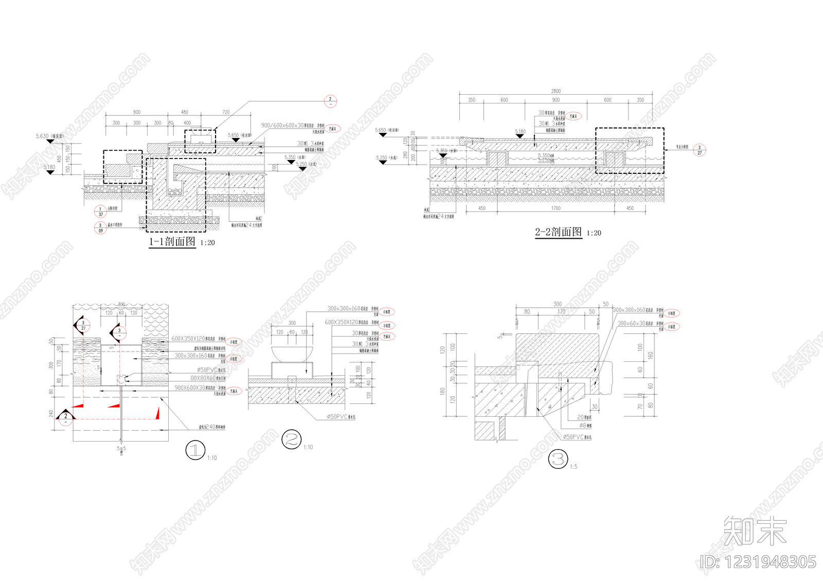 景观桥cad施工图下载【ID:1231948305】
