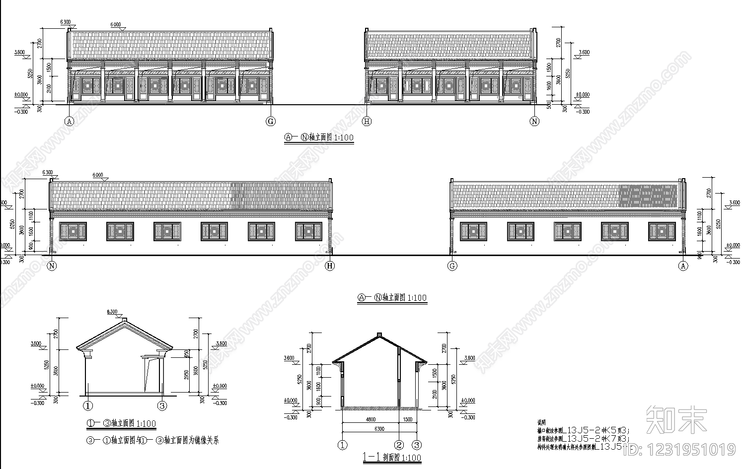 乡村改造cad施工图下载【ID:1231951019】