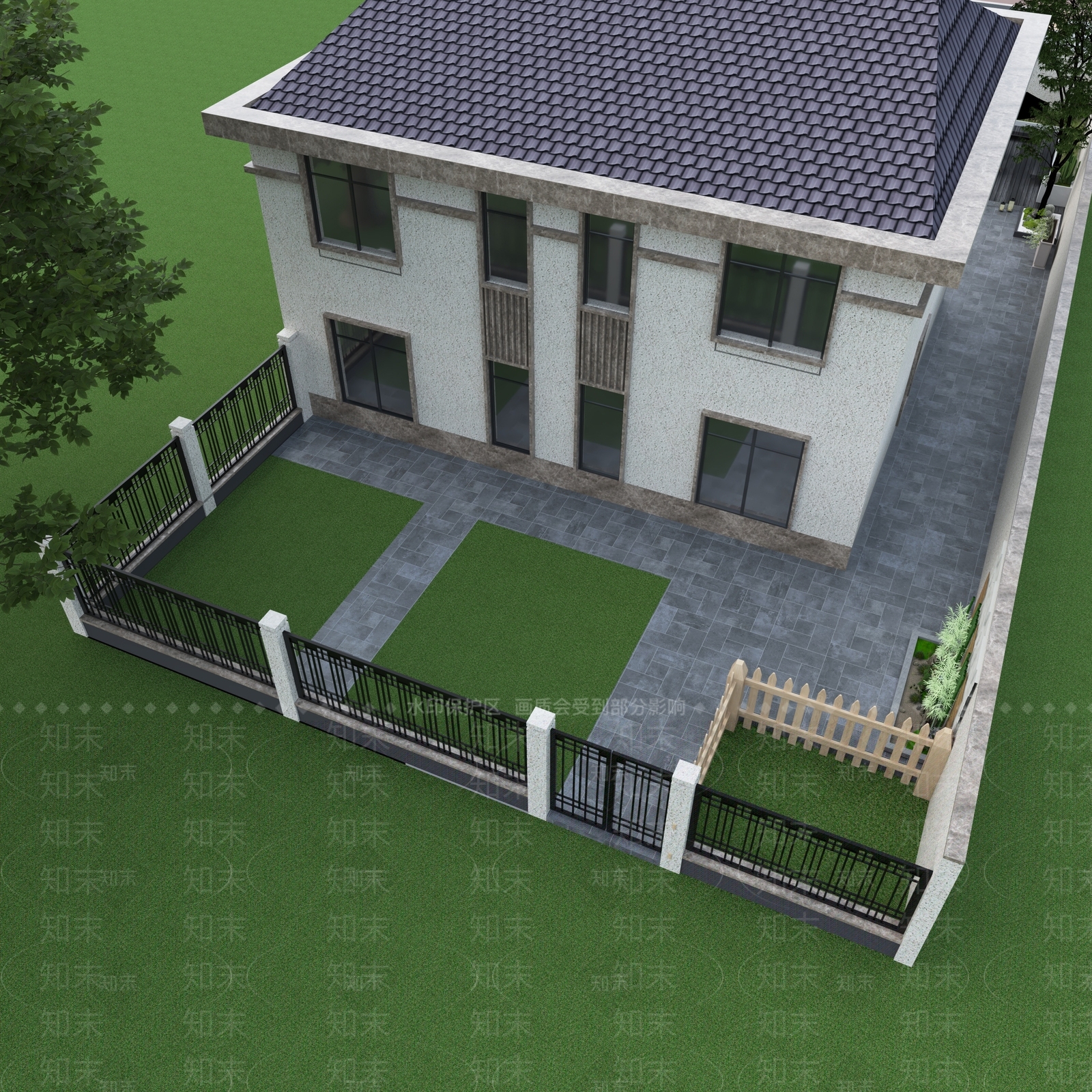 现代别墅外观3D模型下载【ID:1231952893】