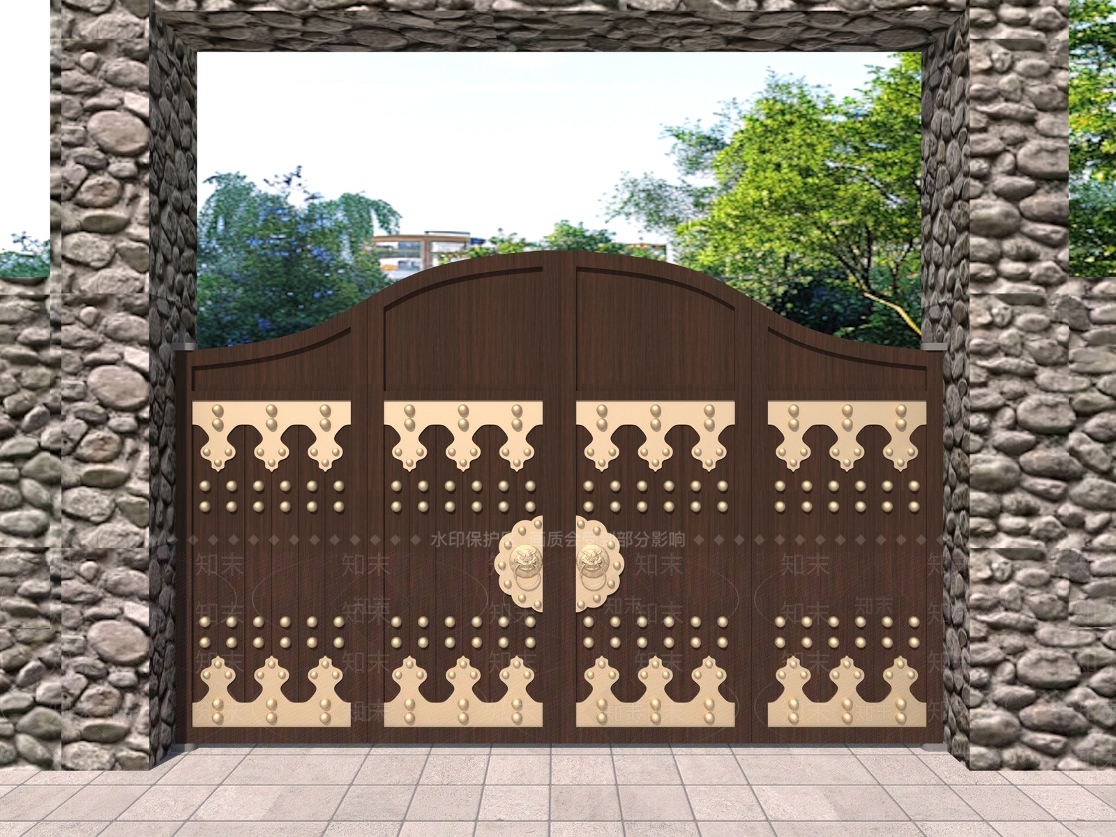 中式双开门3D模型下载【ID:1231952366】