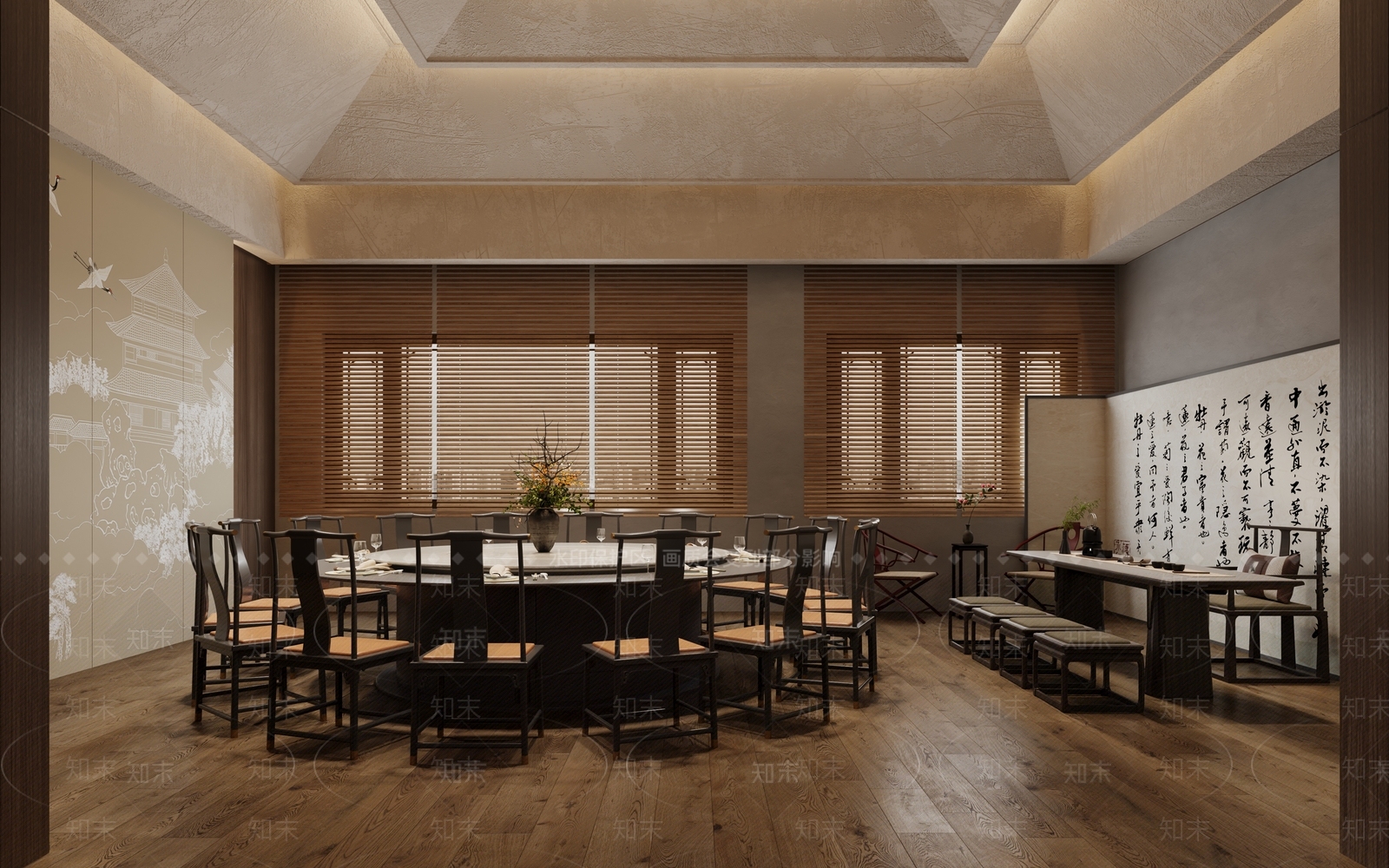 新中式包厢3D模型下载【ID:1231971495】