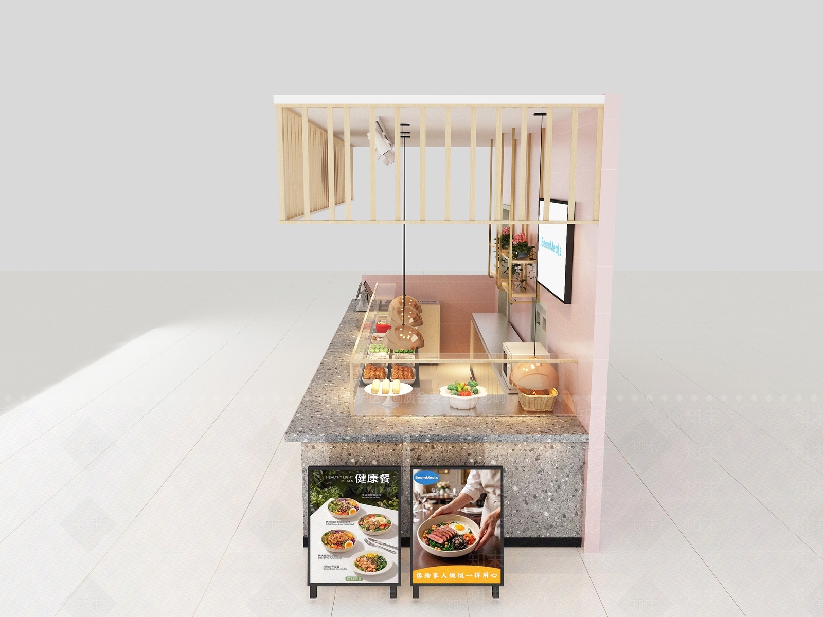 原木风其他餐饮空间3D模型下载【ID:1231975753】