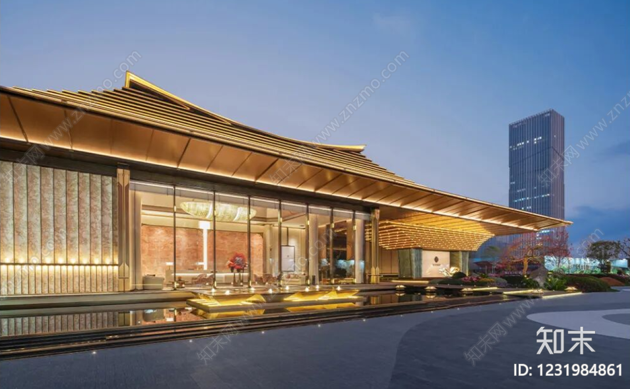 售楼处建筑cad施工图下载【ID:1231984861】