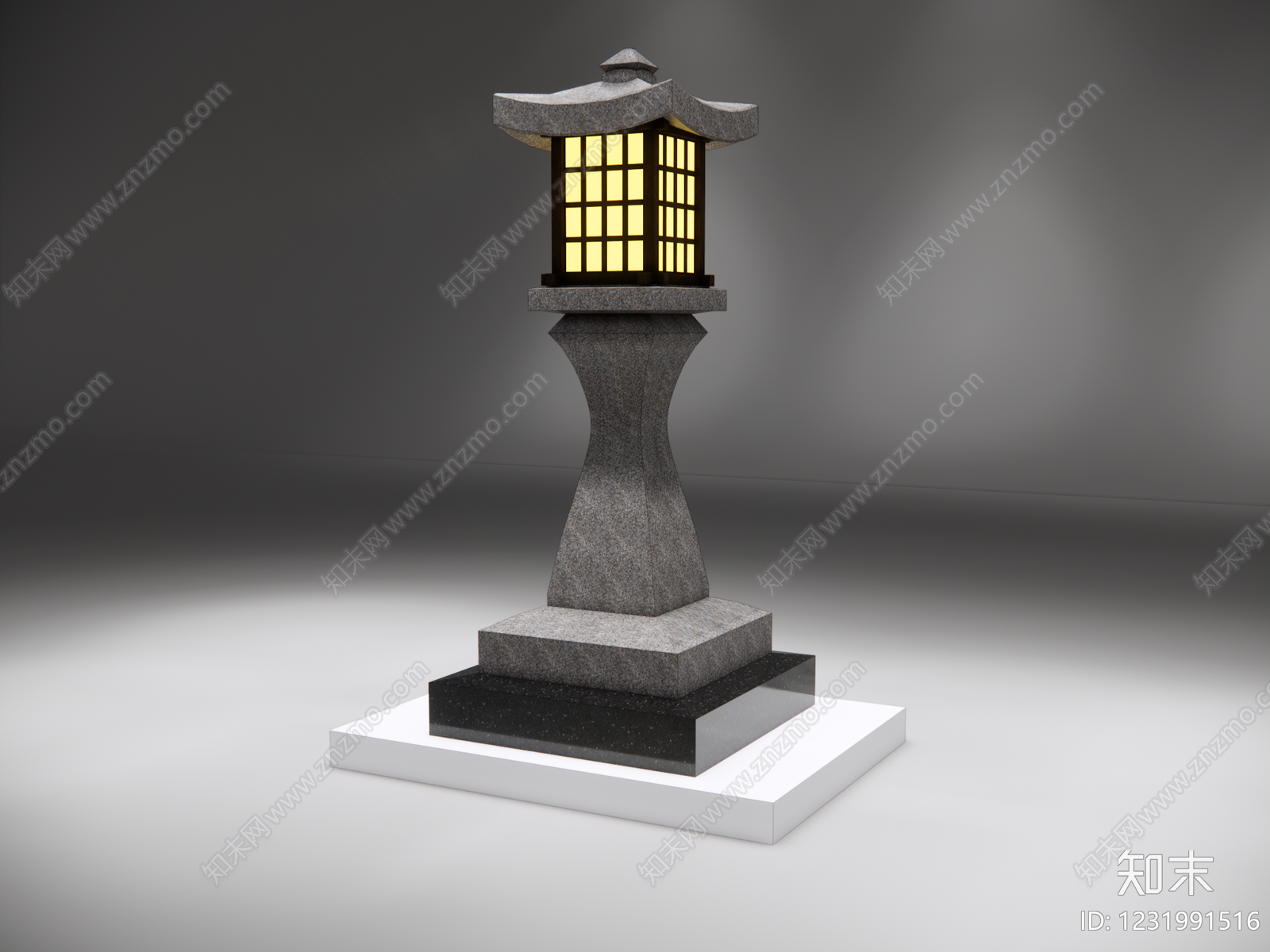 日式景观灯SU模型下载【ID:1231991516】