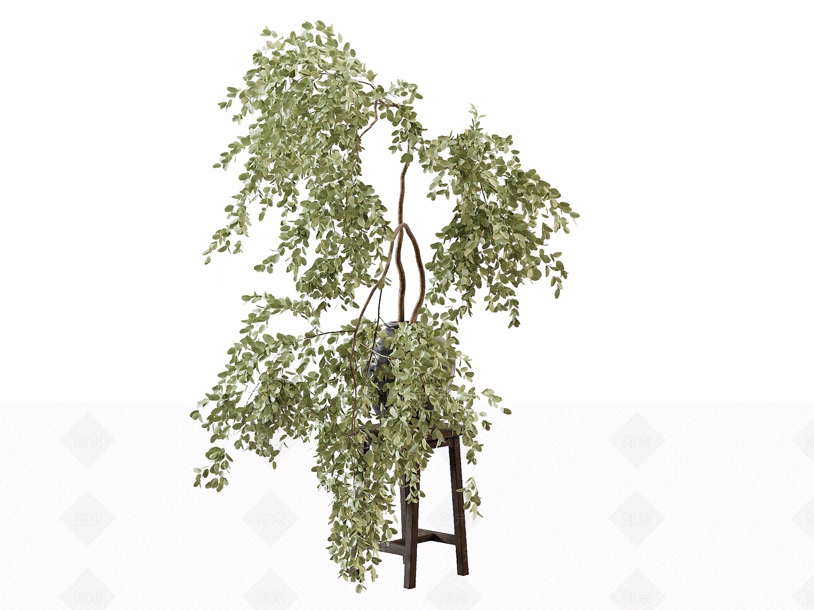 新中式盆栽3D模型下载【ID:1231997060】