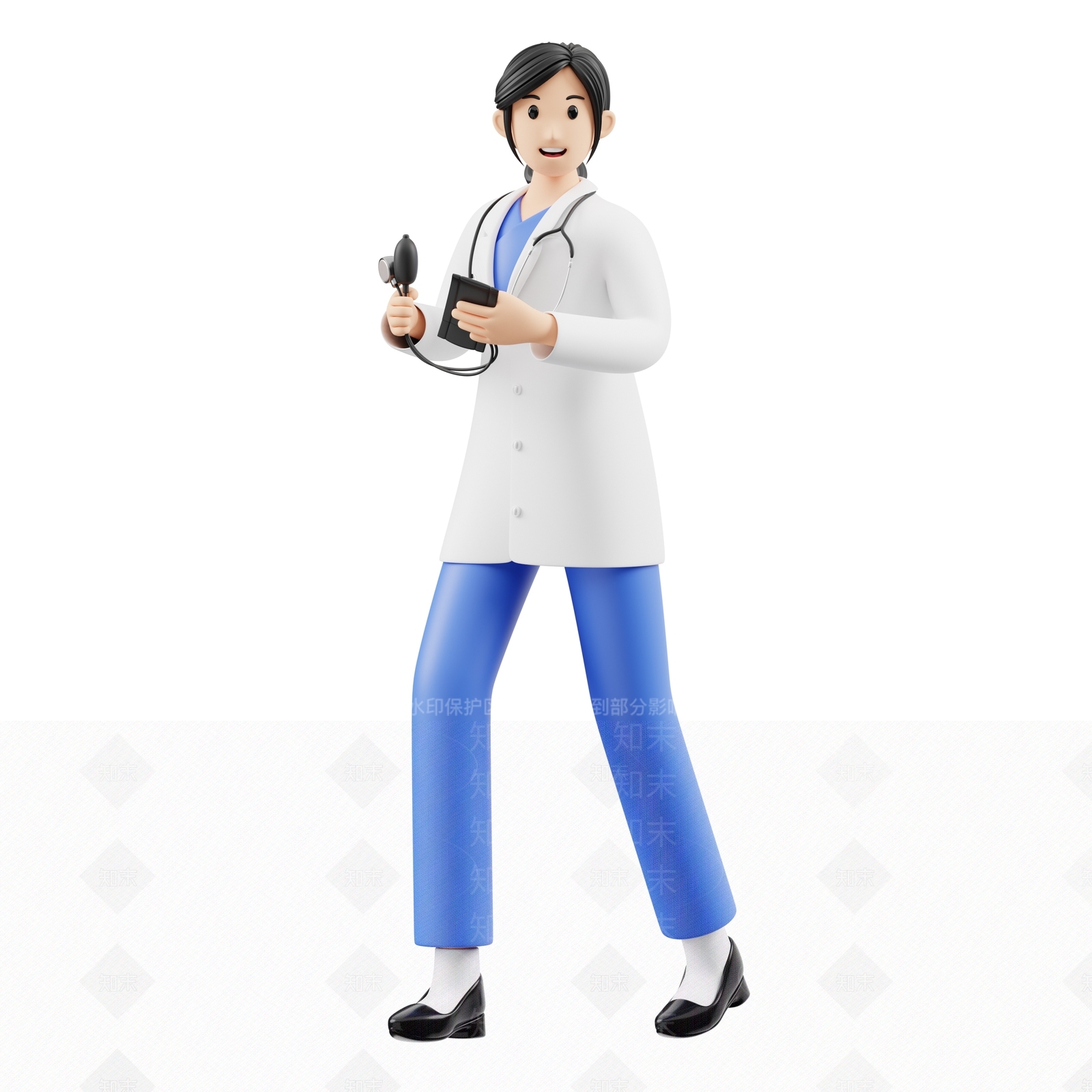 女人3D模型渲染效果图