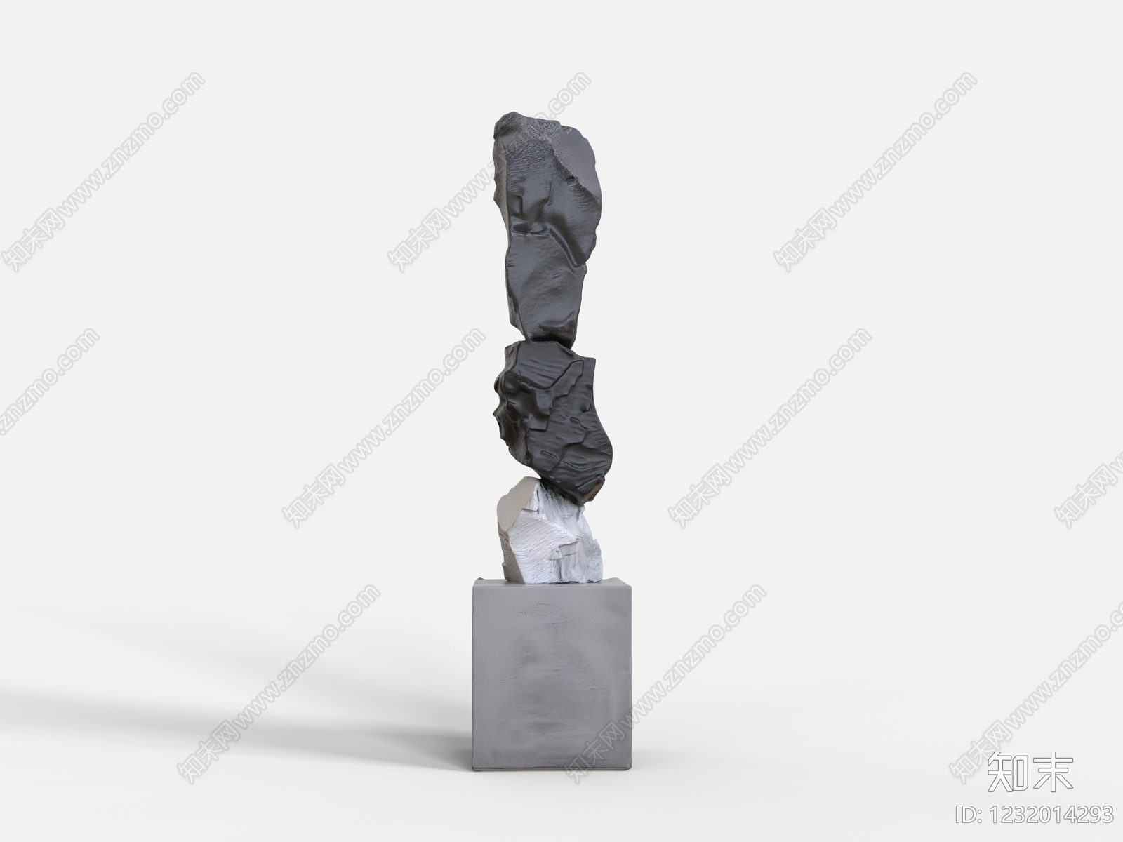 极简雕塑摆件3D模型下载【ID:1232014293】