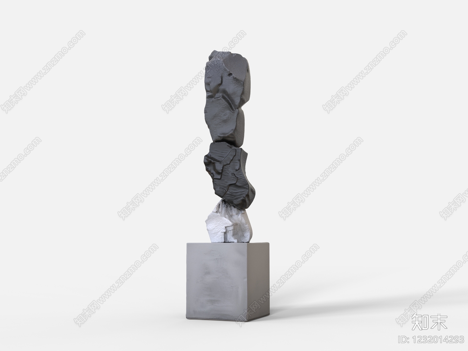 极简雕塑摆件3D模型下载【ID:1232014293】