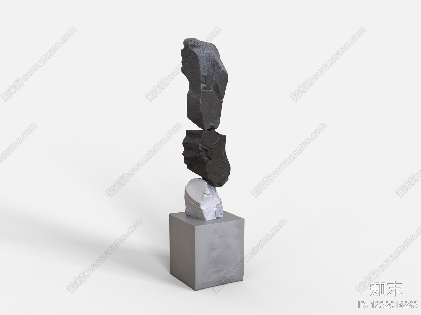 极简雕塑摆件3D模型下载【ID:1232014293】