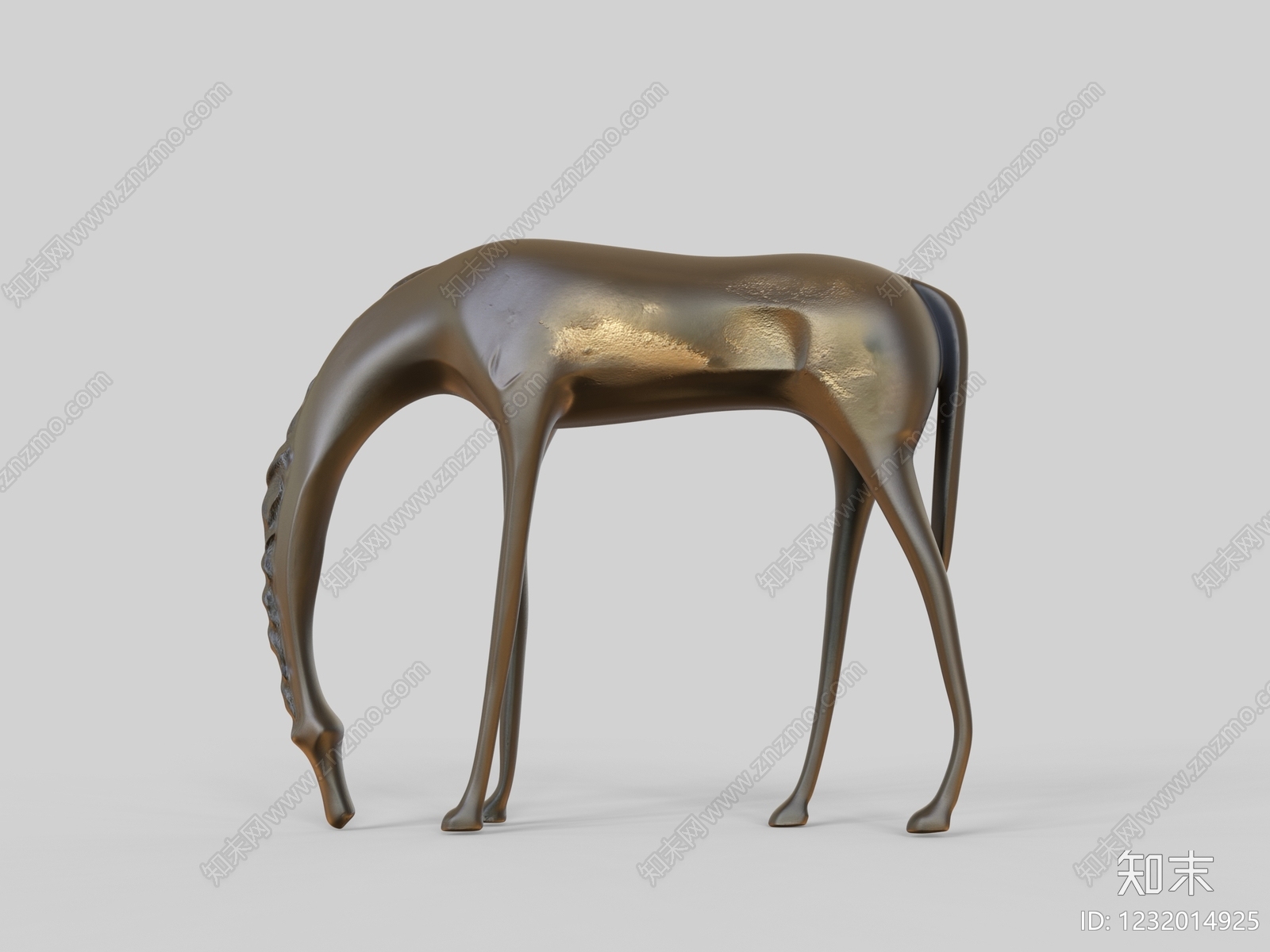 极简雕塑摆件3D模型下载【ID:1232014925】