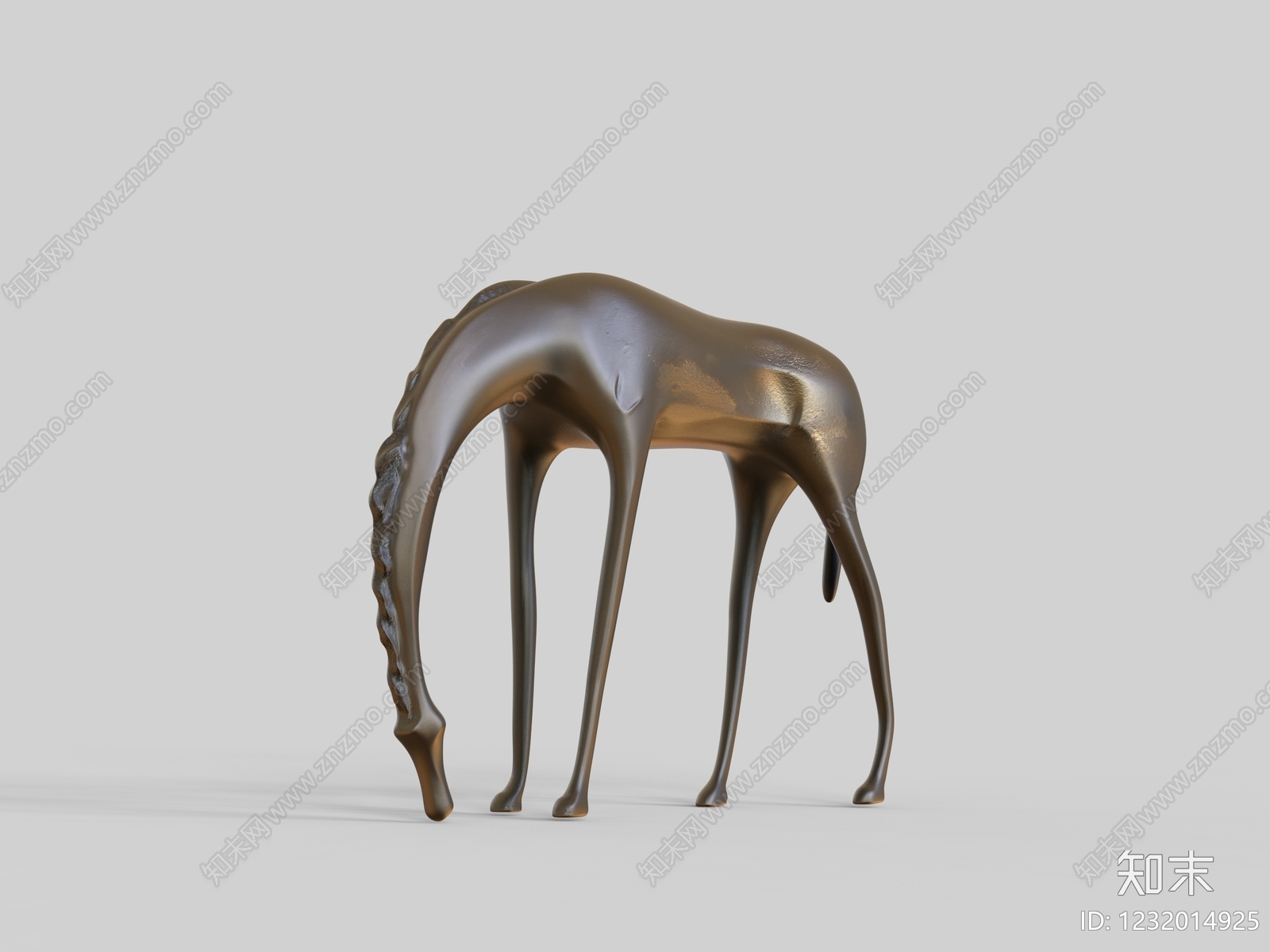 极简雕塑摆件3D模型下载【ID:1232014925】