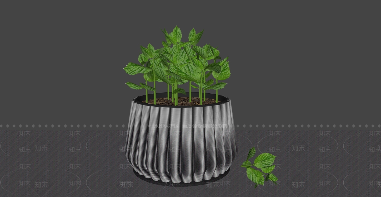 现代盆栽SU模型下载【ID:1232015679】