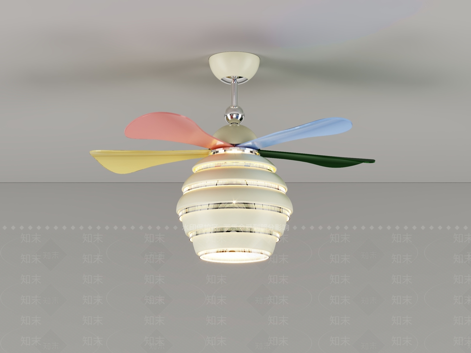 现代风扇灯3D模型下载【ID:1232017335】