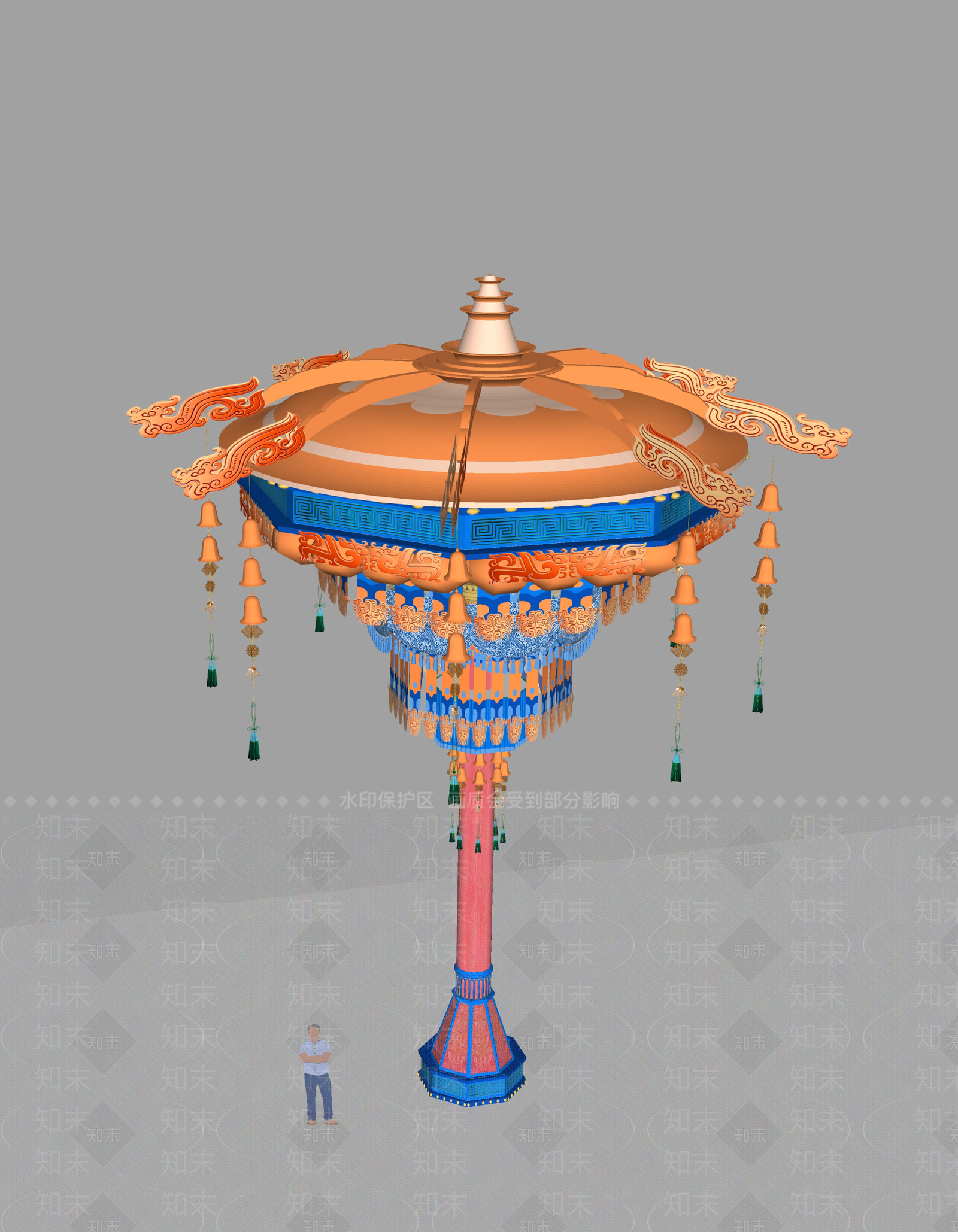 中式景观灯SU模型下载【ID:1232019743】