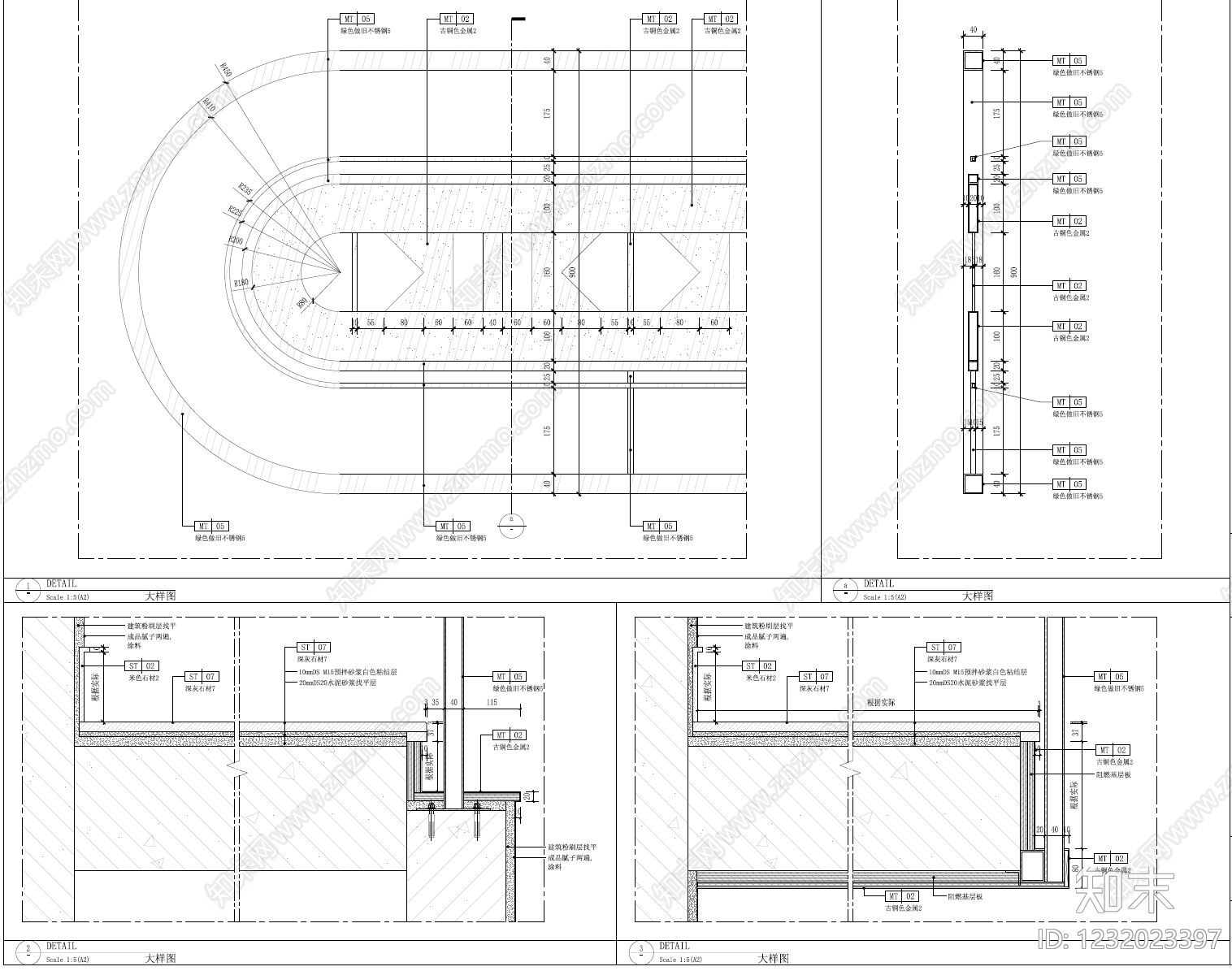 疏散楼梯cad施工图下载【ID:1232023397】