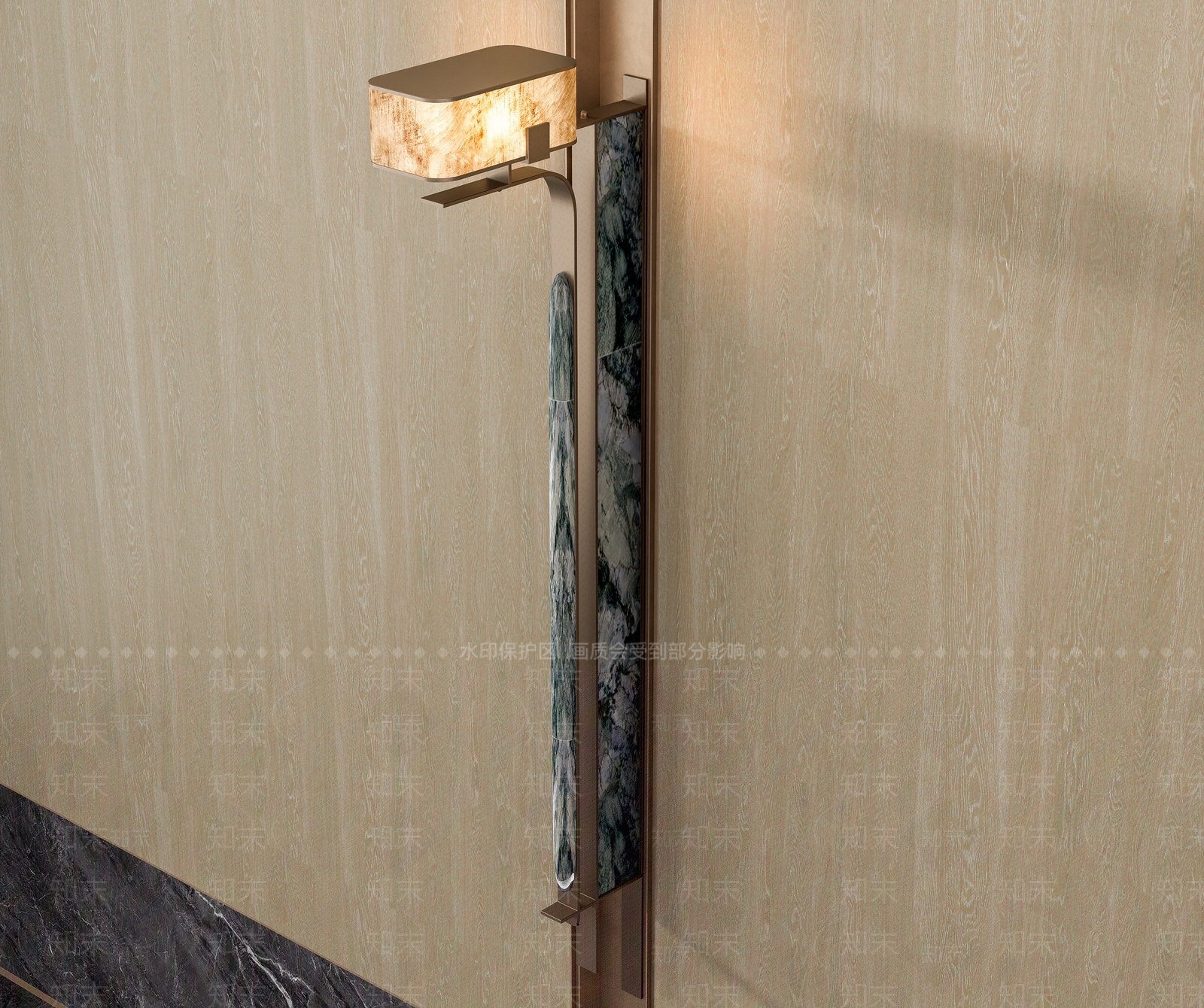 轻奢长条壁灯SU模型下载【ID:1232024498】