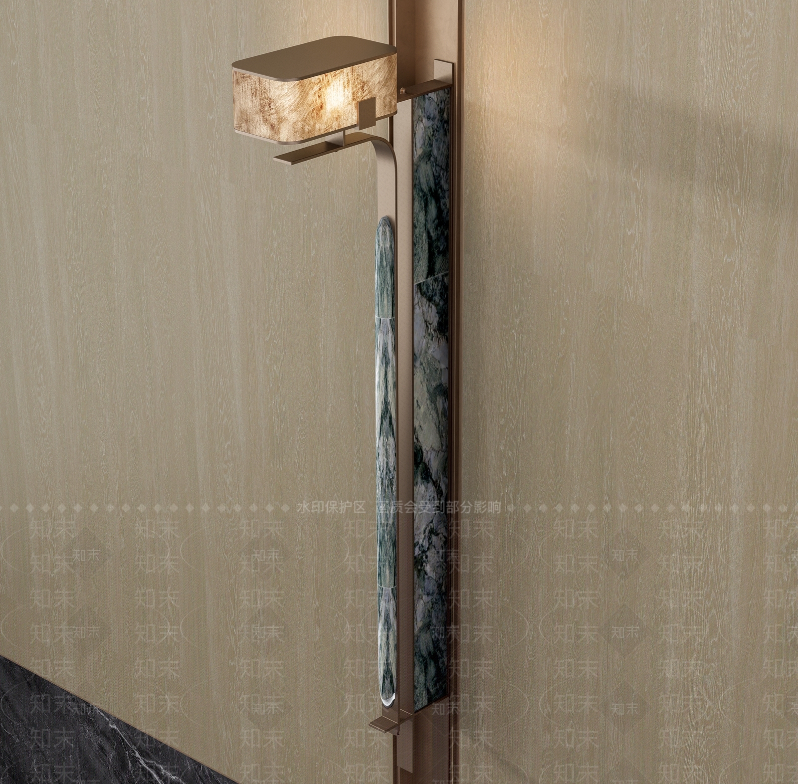 轻奢长条壁灯SU模型下载【ID:1232024498】