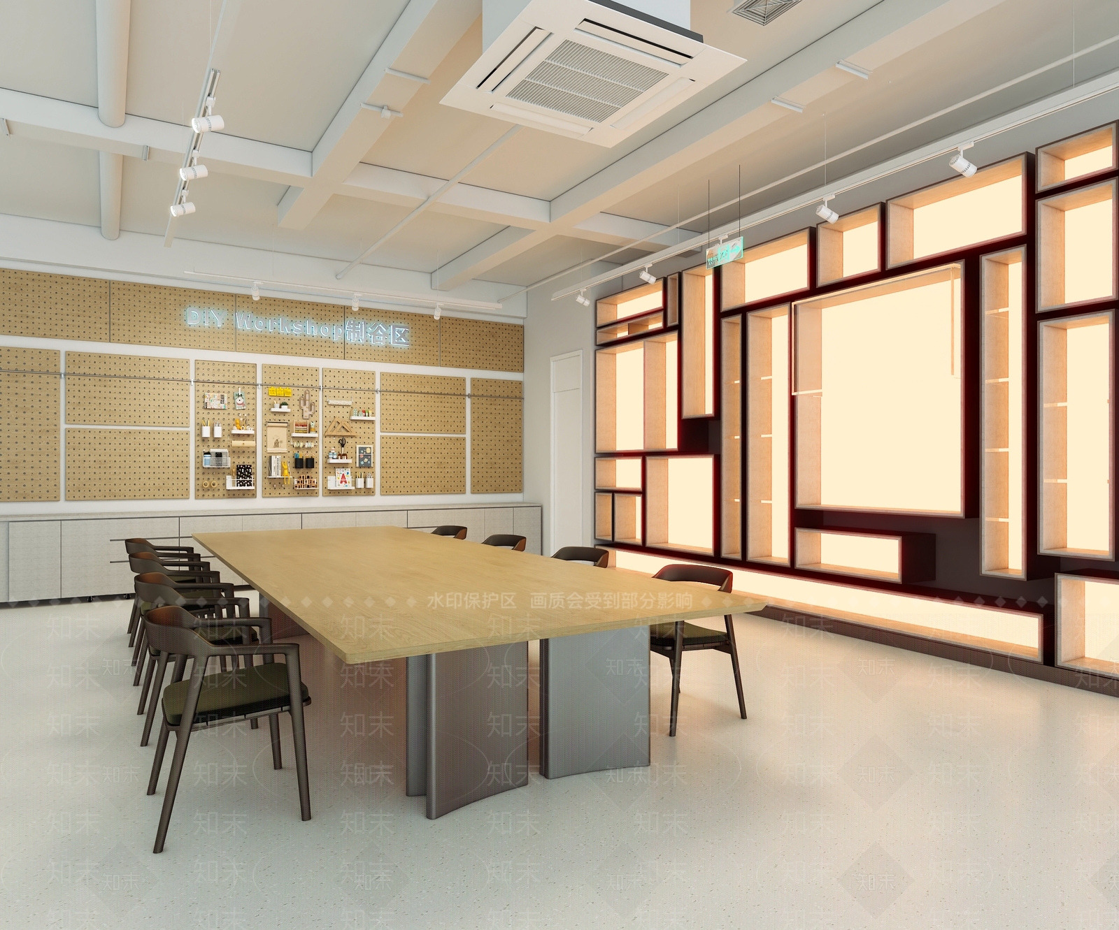 现代简约其他办公空间3D模型下载【ID:1232027820】